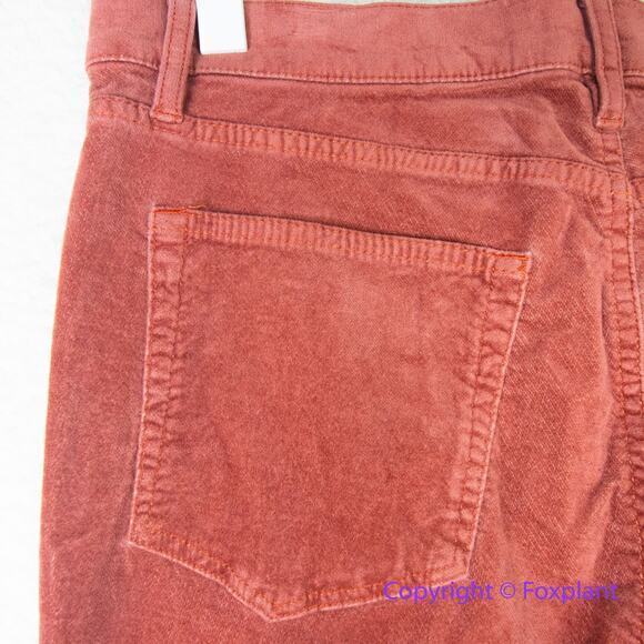 New! Loft women's rusty brick red corduroy high waist skinny‎ pants, size 31 - Picture 9 of 12